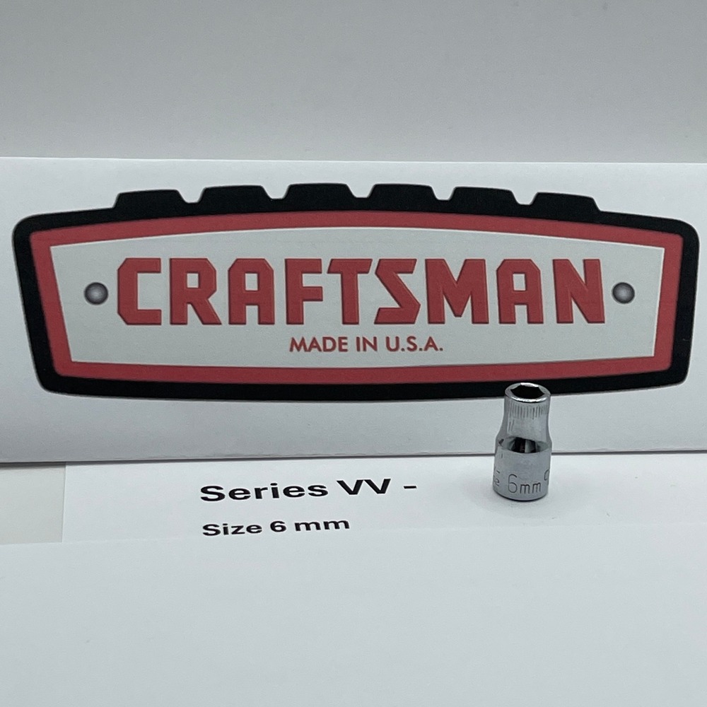 Craftsman 6mm Socket 1/4‎ Drive 6 Point Series VV 43502 Made in USA Vintage Tool